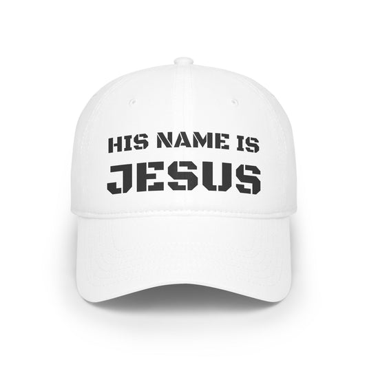 Stylish Baseball Cap, His Name is Jesus - Faith-Based Christian Apparel