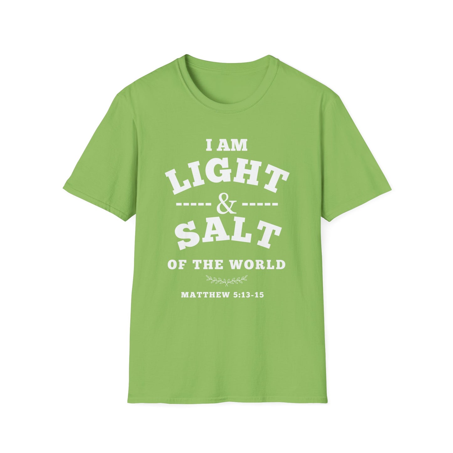 Inspirational Unisex Softstyle T-Shirt - 'I Am Light & Salt of the World'