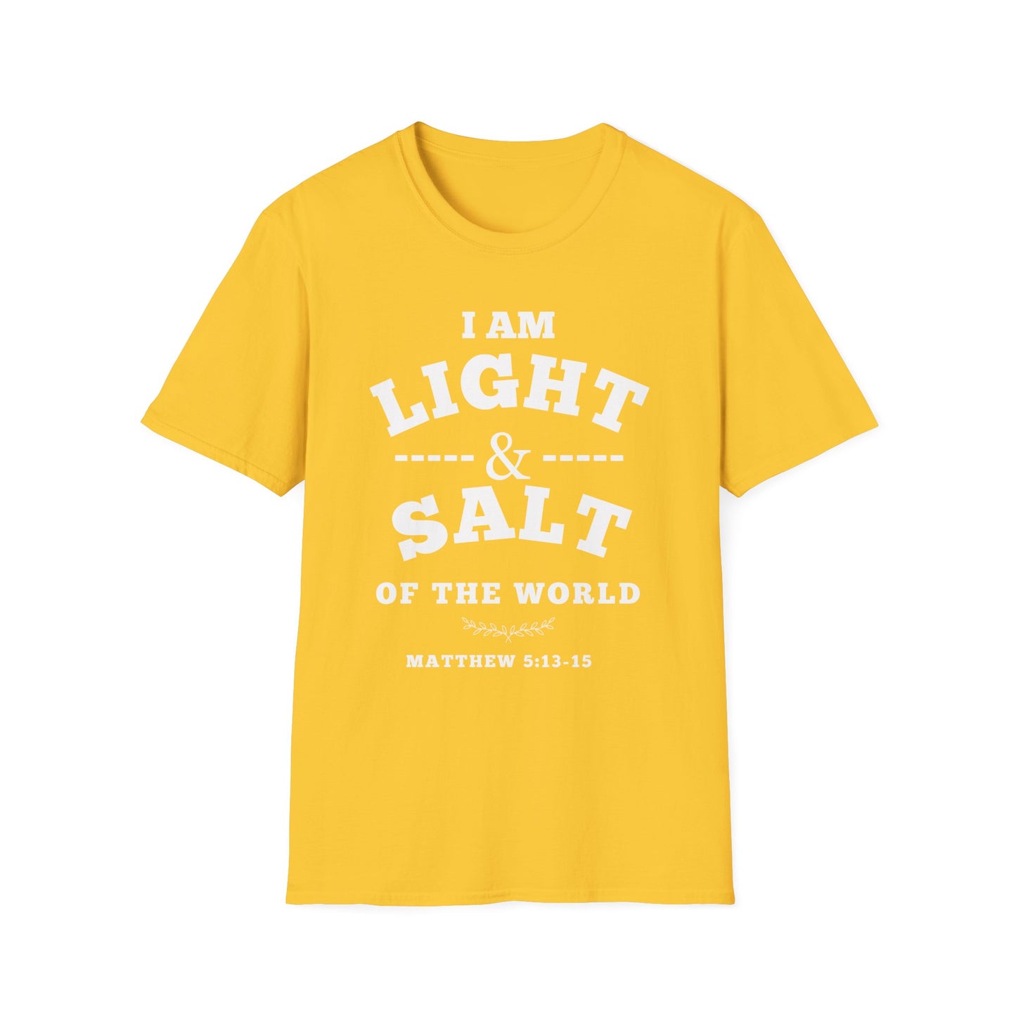 Inspirational Unisex Softstyle T-Shirt - 'I Am Light & Salt of the World'