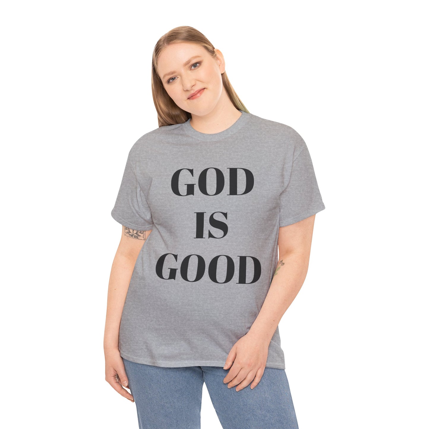 Inspirational "God is Good" - Unisex Heavy Cotton Tee