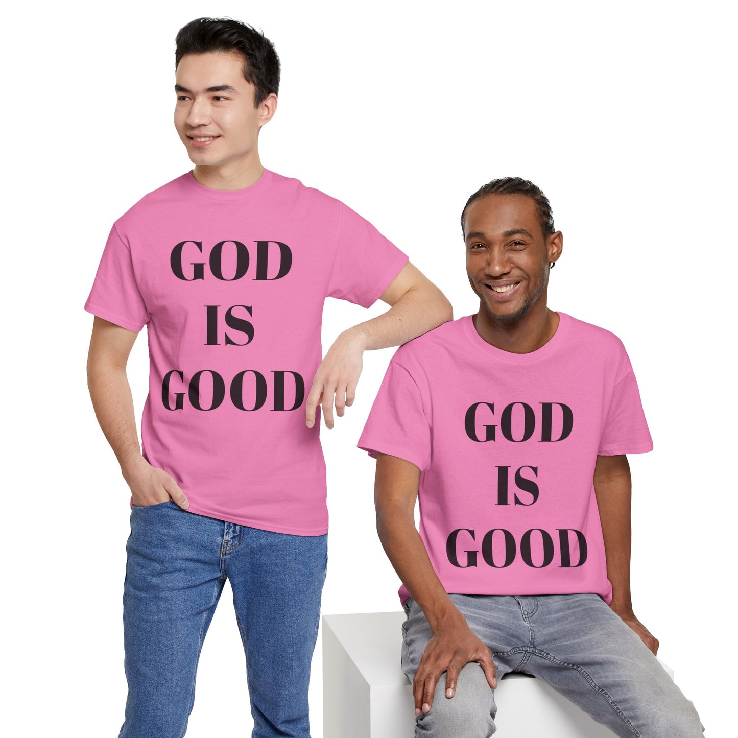 Inspirational "God is Good" - Unisex Heavy Cotton Tee