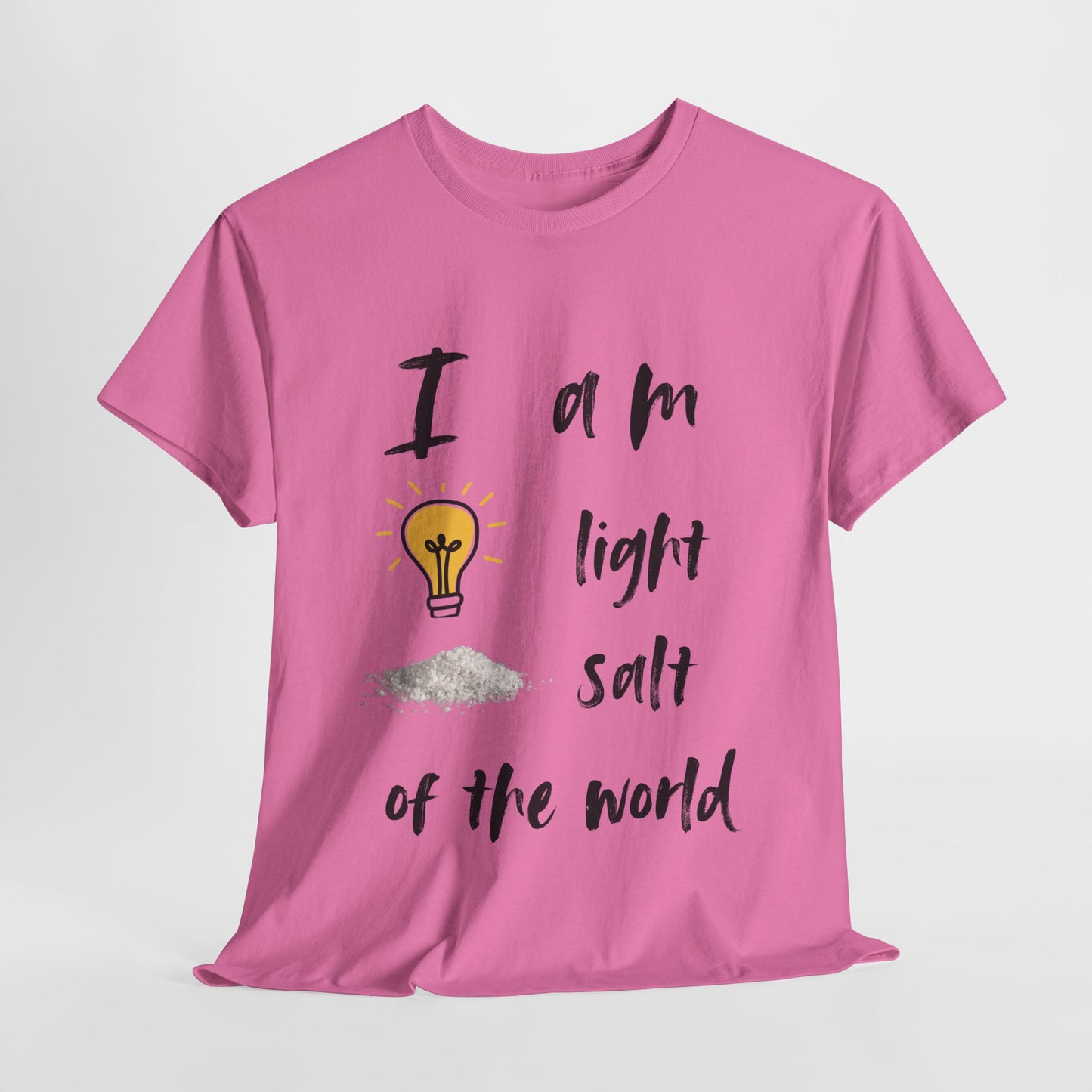 Inspirational Unisex Heavy Cotton Tee - "I Am Light, Salt of the World"