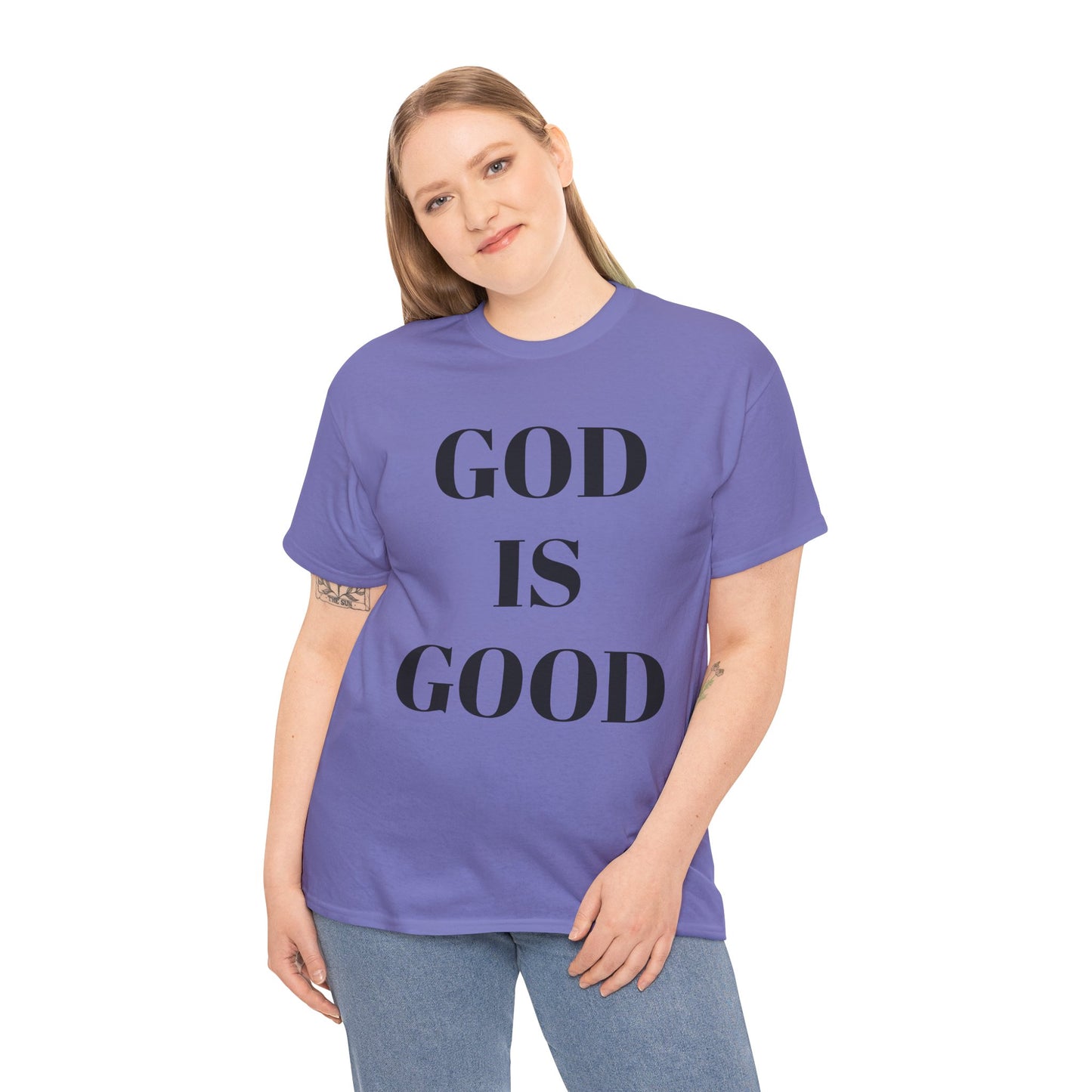 Inspirational "God is Good" - Unisex Heavy Cotton Tee