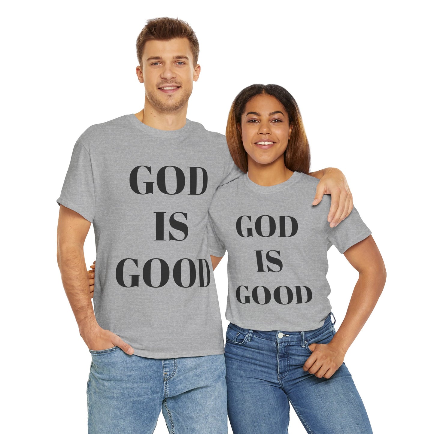 Inspirational "God is Good" - Unisex Heavy Cotton Tee