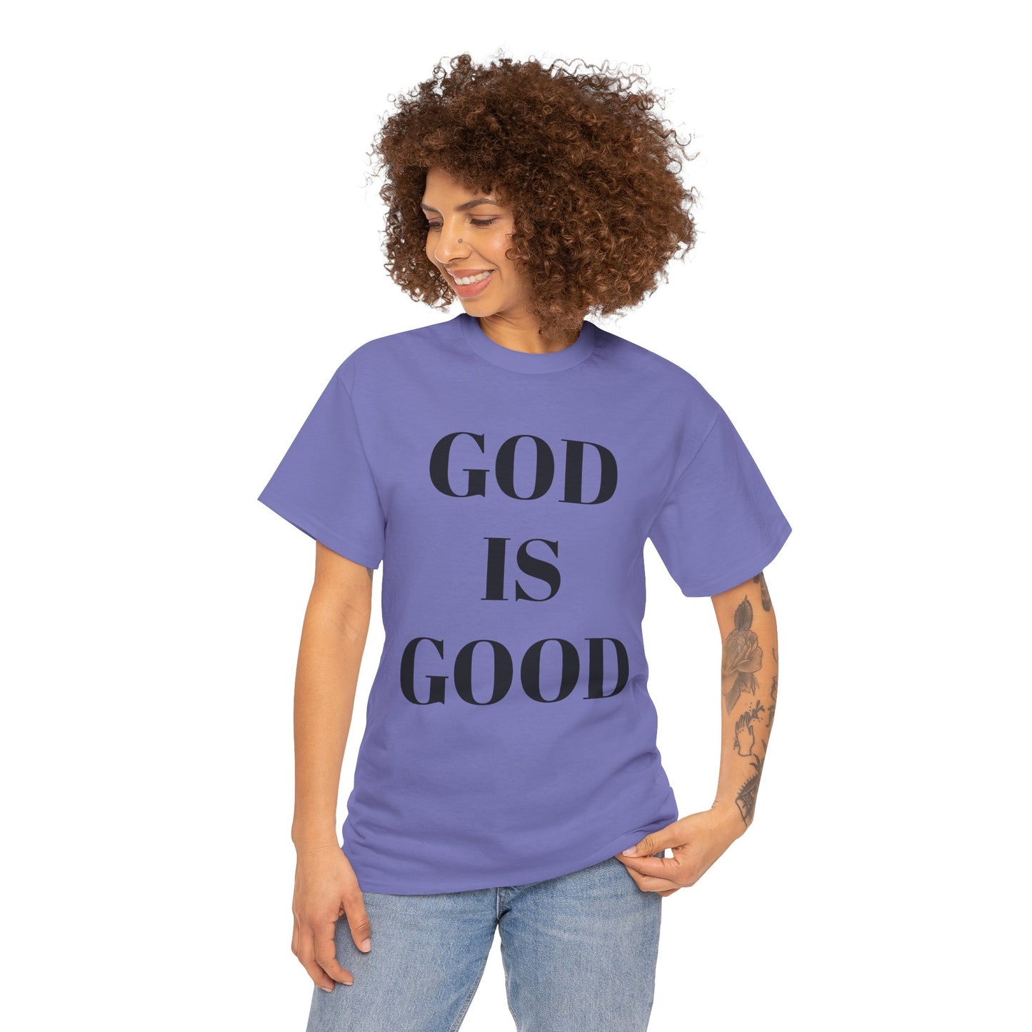 Inspirational "God is Good" - Unisex Heavy Cotton Tee