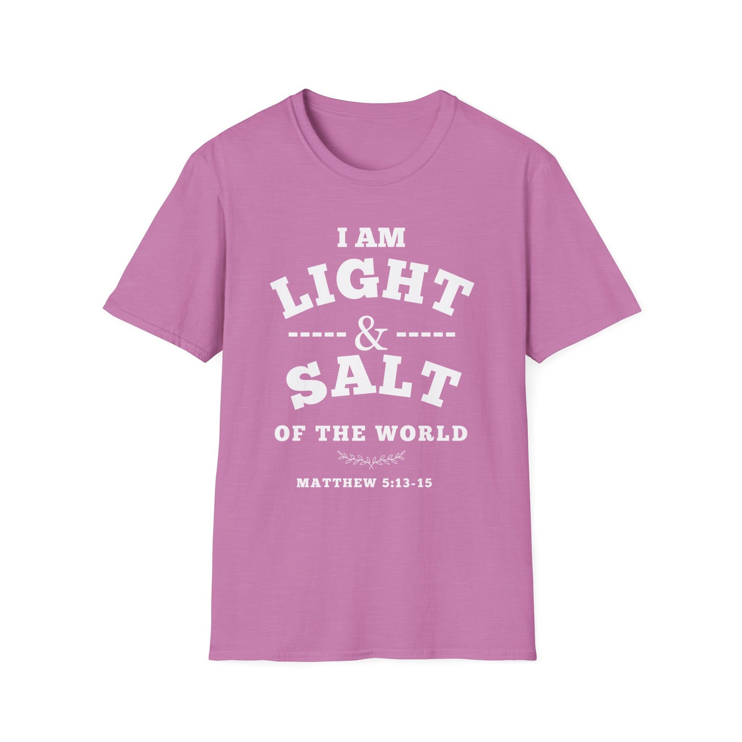 Inspirational Unisex Softstyle T-Shirt - 'I Am Light & Salt of the World'