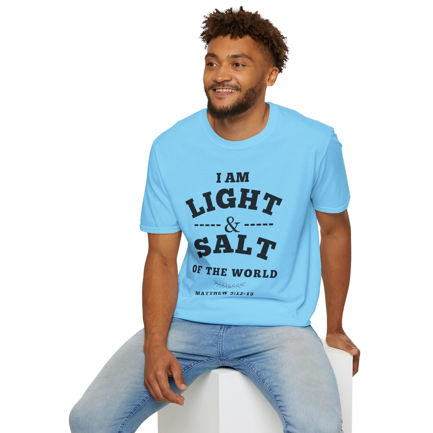 Inspirational Unisex Softstyle T-Shirt - 'I Am Light & Salt of the World'