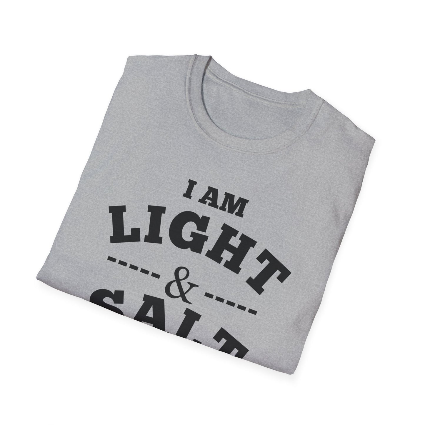 Inspirational Unisex Softstyle T-Shirt - 'I Am Light & Salt of the World'