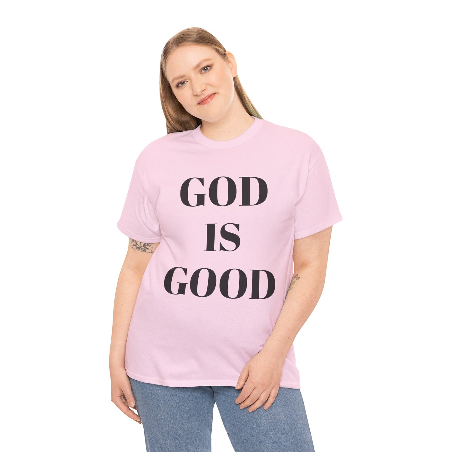 Inspirational "God is Good" - Unisex Heavy Cotton Tee