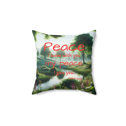 Inspirational Peace Quote Pillow - Cozy Home Decor