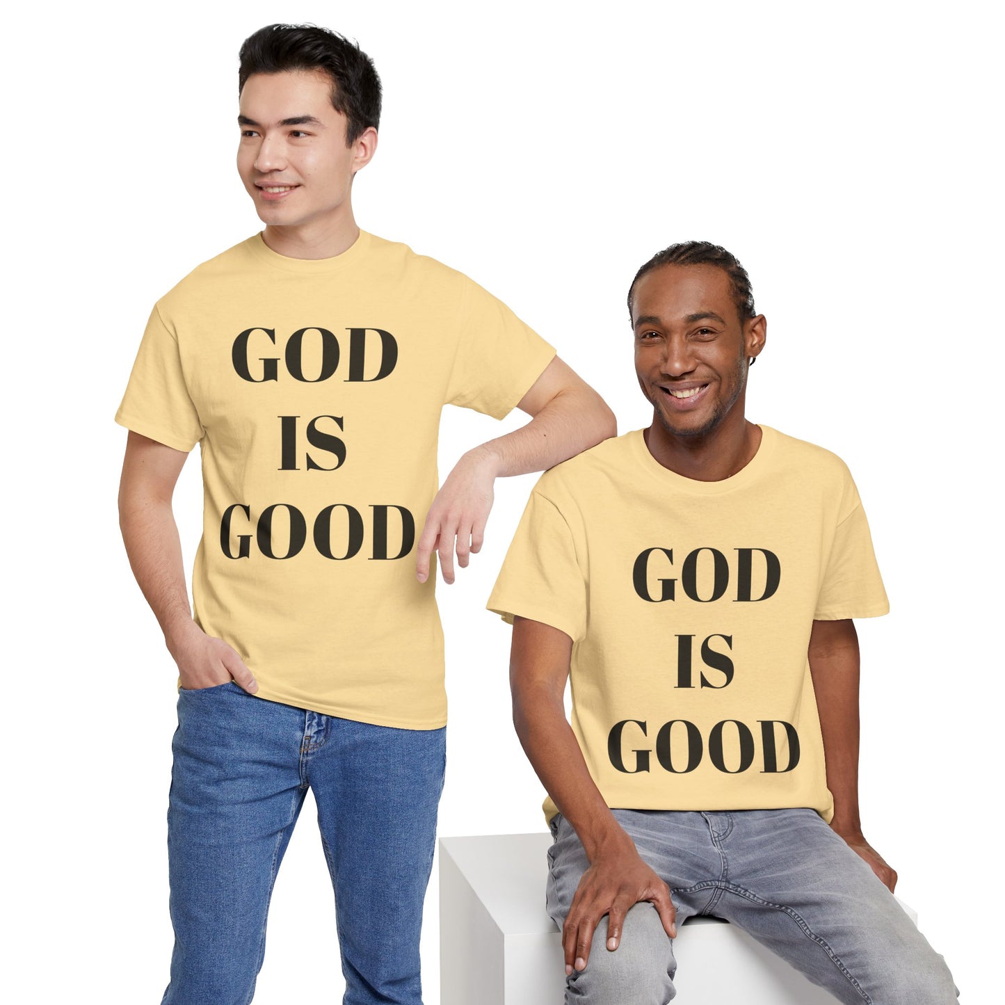 Inspirational "God is Good" - Unisex Heavy Cotton Tee