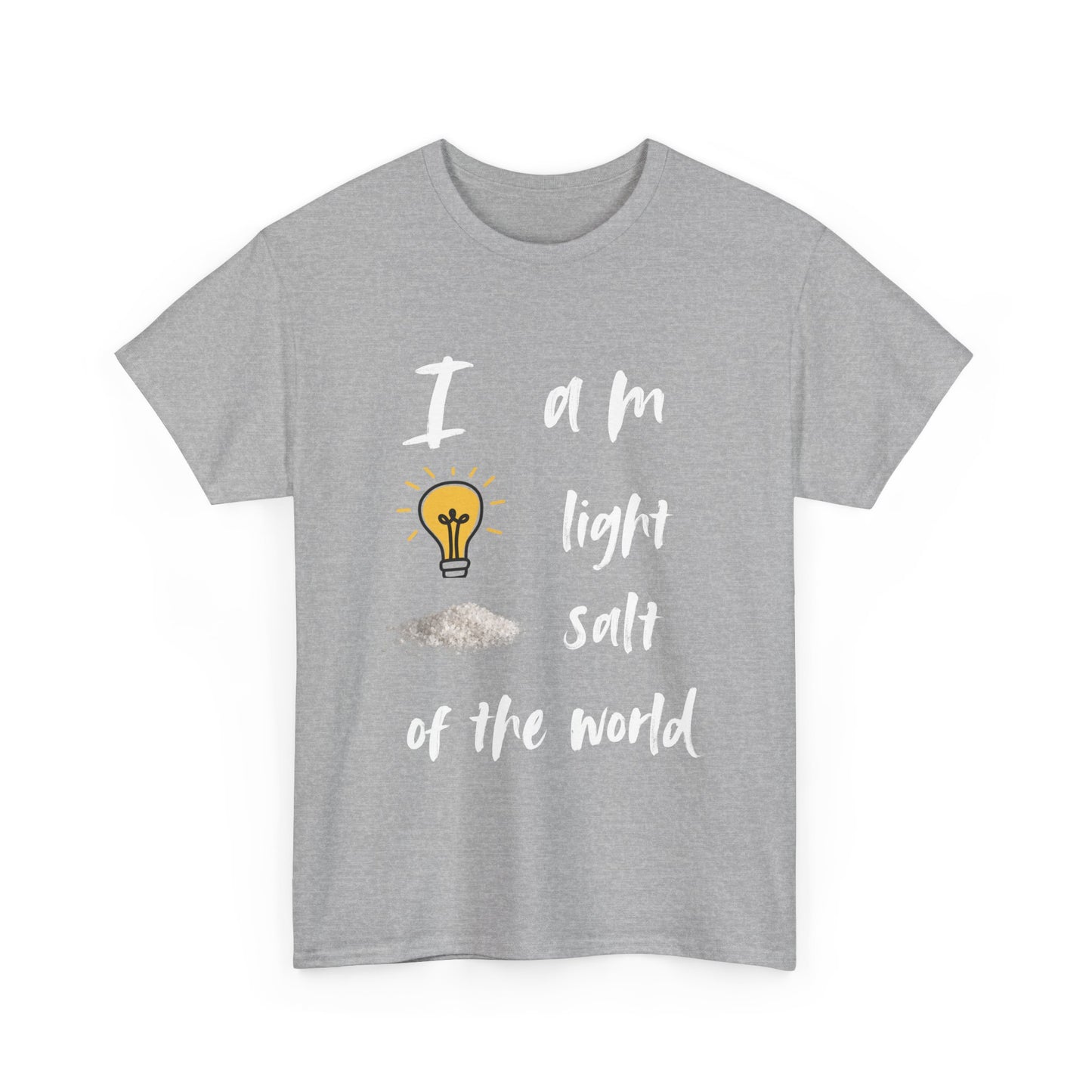 Inspirational Unisex Heavy Cotton Tee - I Am Light & Salt of the World