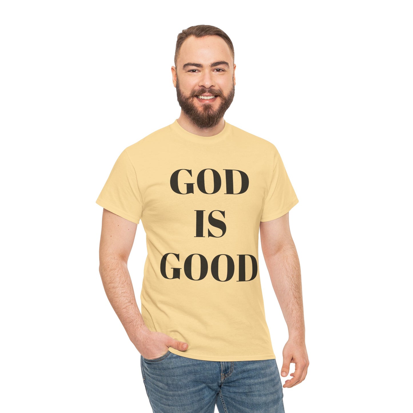 Inspirational "God is Good" - Unisex Heavy Cotton Tee