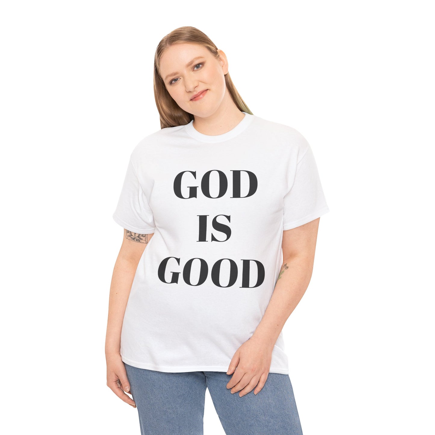 Inspirational "God is Good" - Unisex Heavy Cotton Tee