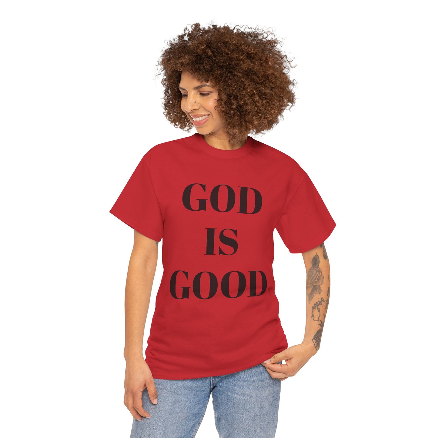 Inspirational "God is Good" - Unisex Heavy Cotton Tee