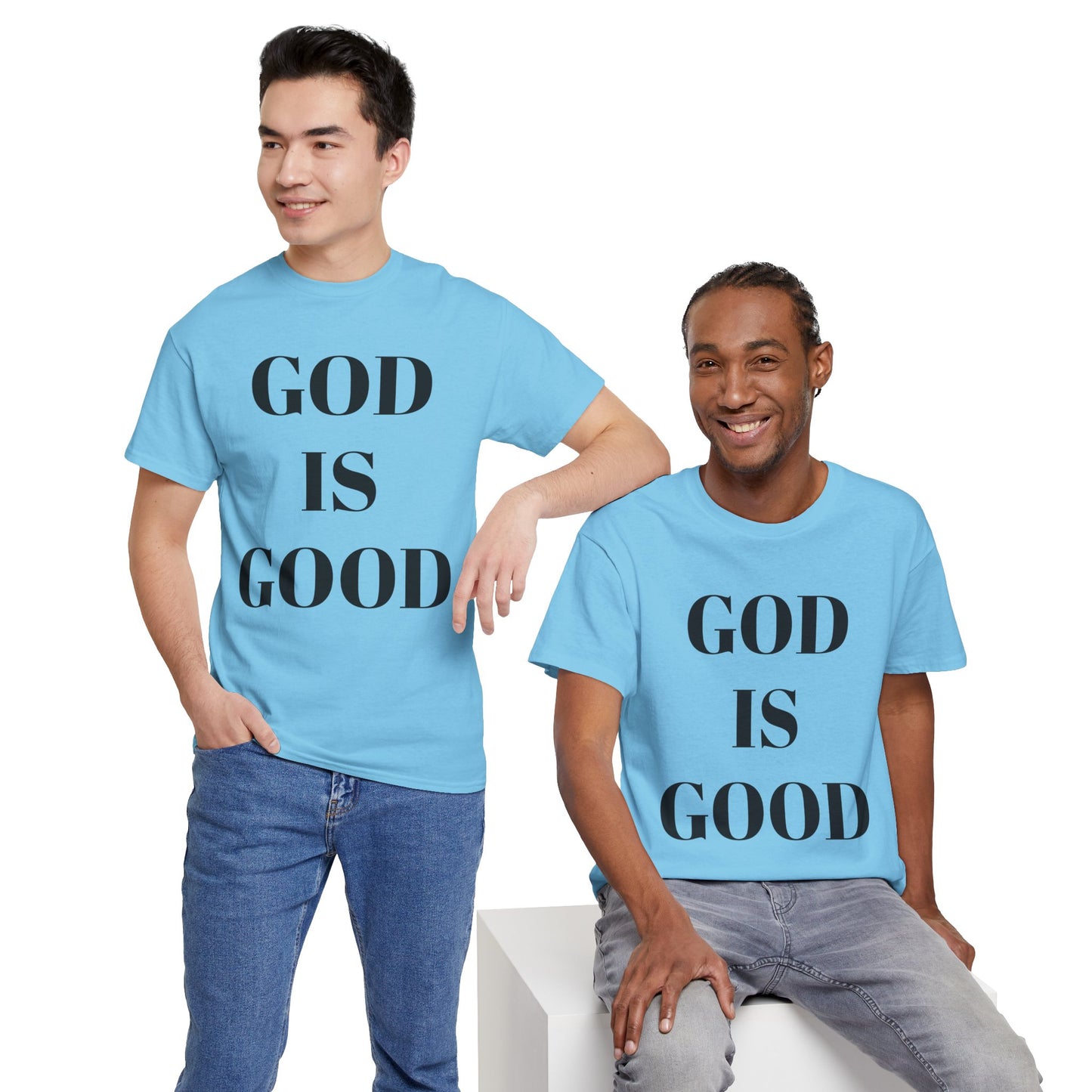 Inspirational "God is Good" - Unisex Heavy Cotton Tee