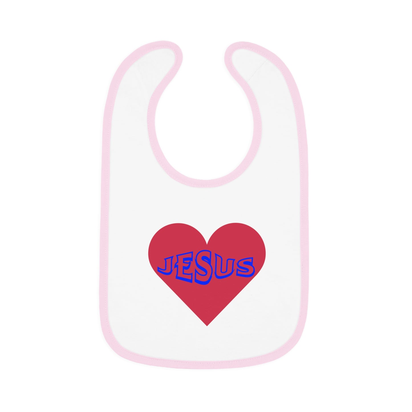 Heart and Jesus Baby Bib - for Daddy's and Mommy's baby