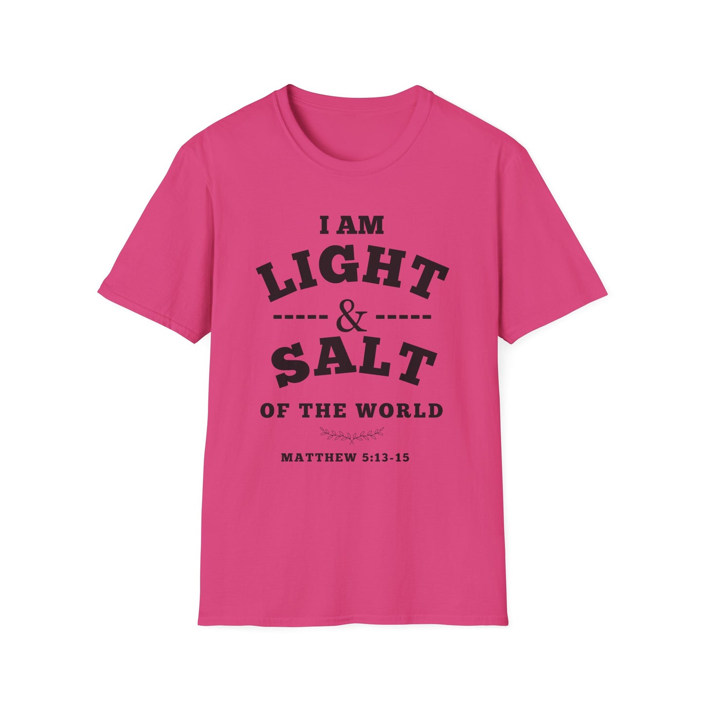 Inspirational Unisex Softstyle T-Shirt - 'I Am Light & Salt of the World'