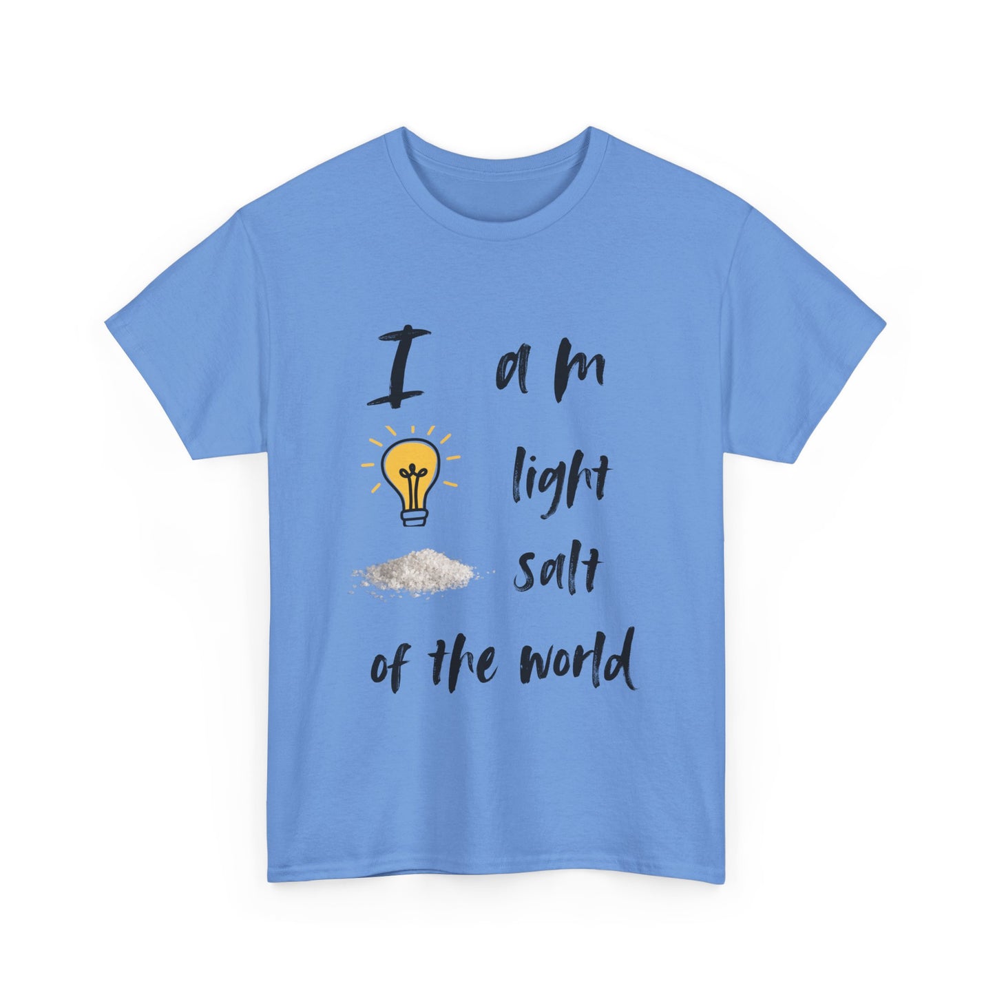 Inspirational Unisex Heavy Cotton Tee - "I Am Light, Salt of the World"