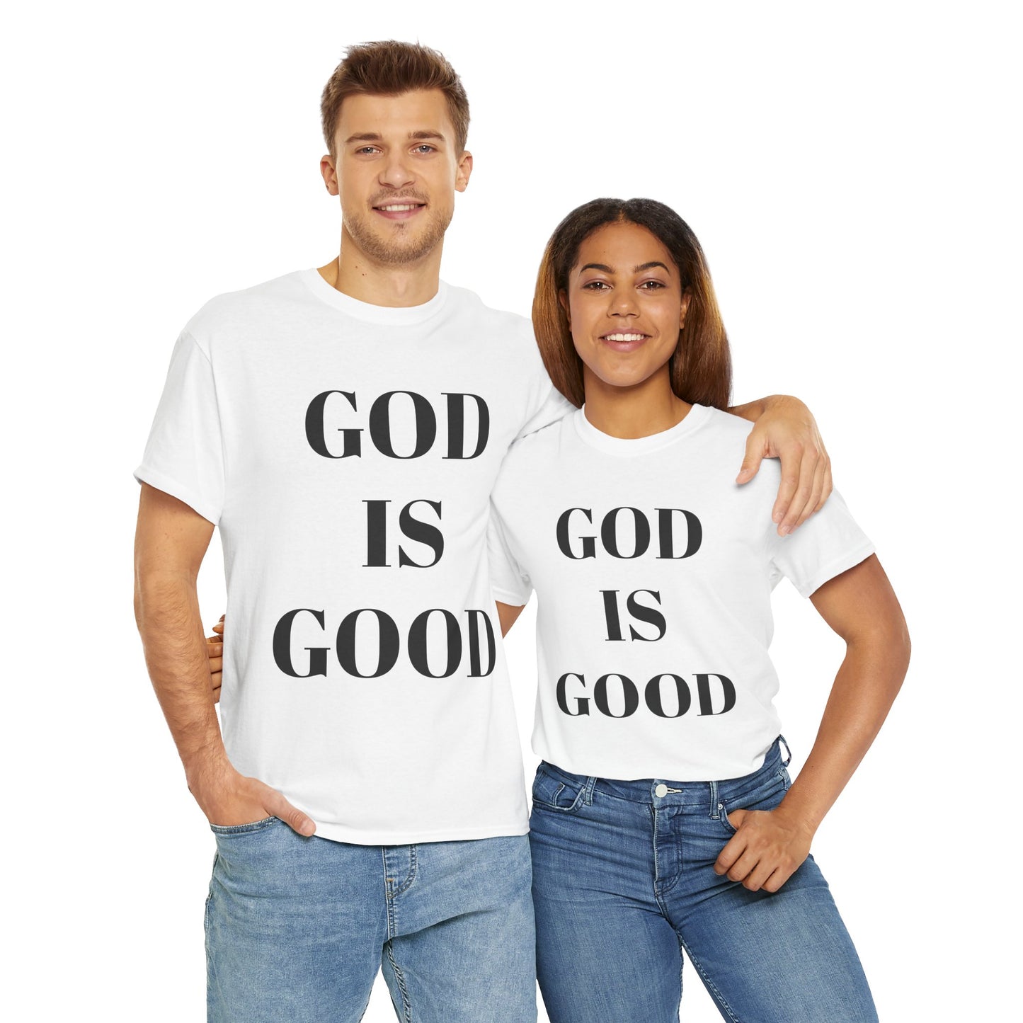 Inspirational "God is Good" - Unisex Heavy Cotton Tee