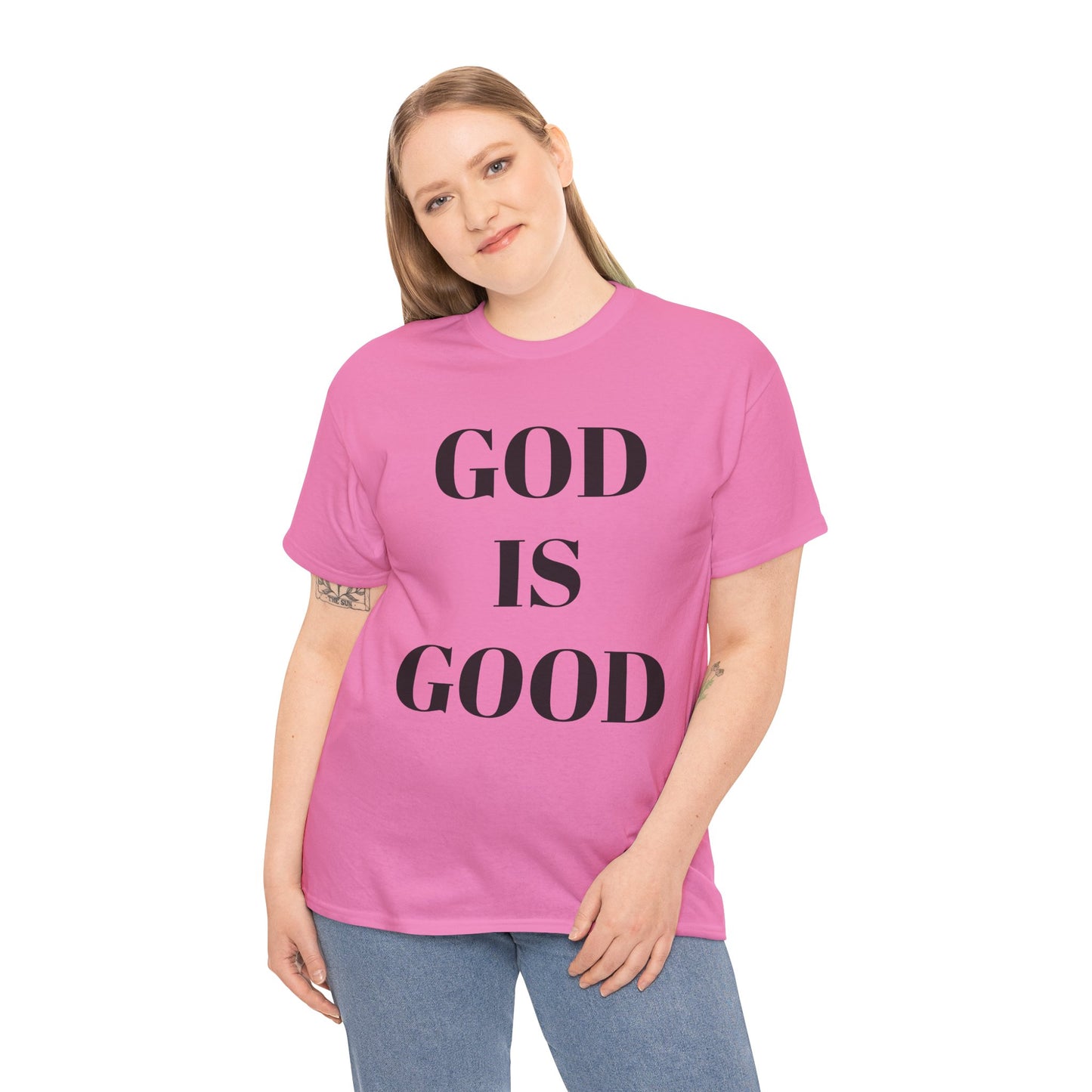 Inspirational "God is Good" - Unisex Heavy Cotton Tee