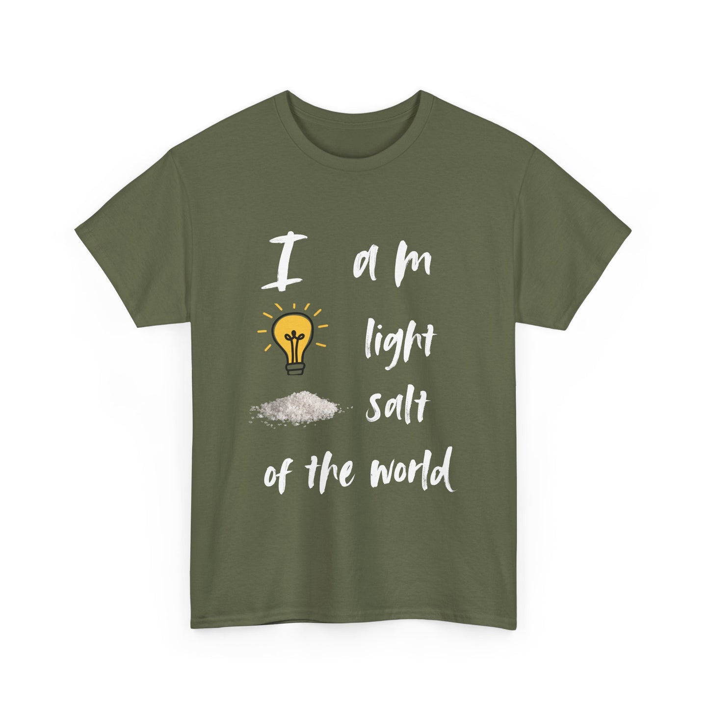 Inspirational Unisex Heavy Cotton Tee - I Am Light & Salt of the World