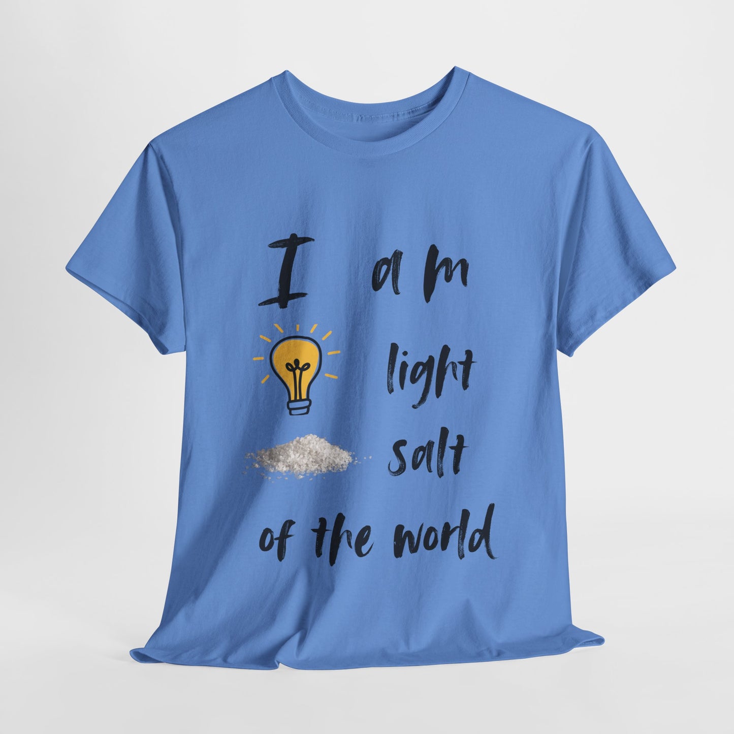 Inspirational Unisex Heavy Cotton Tee - "I Am Light, Salt of the World"