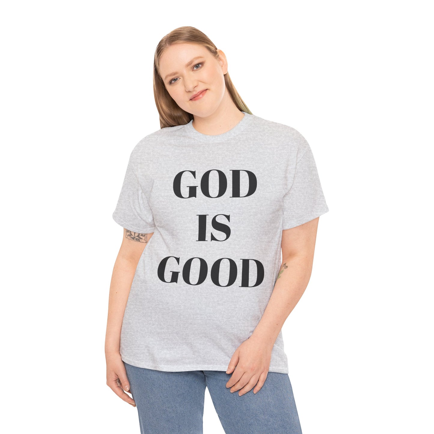 Inspirational "God is Good" - Unisex Heavy Cotton Tee