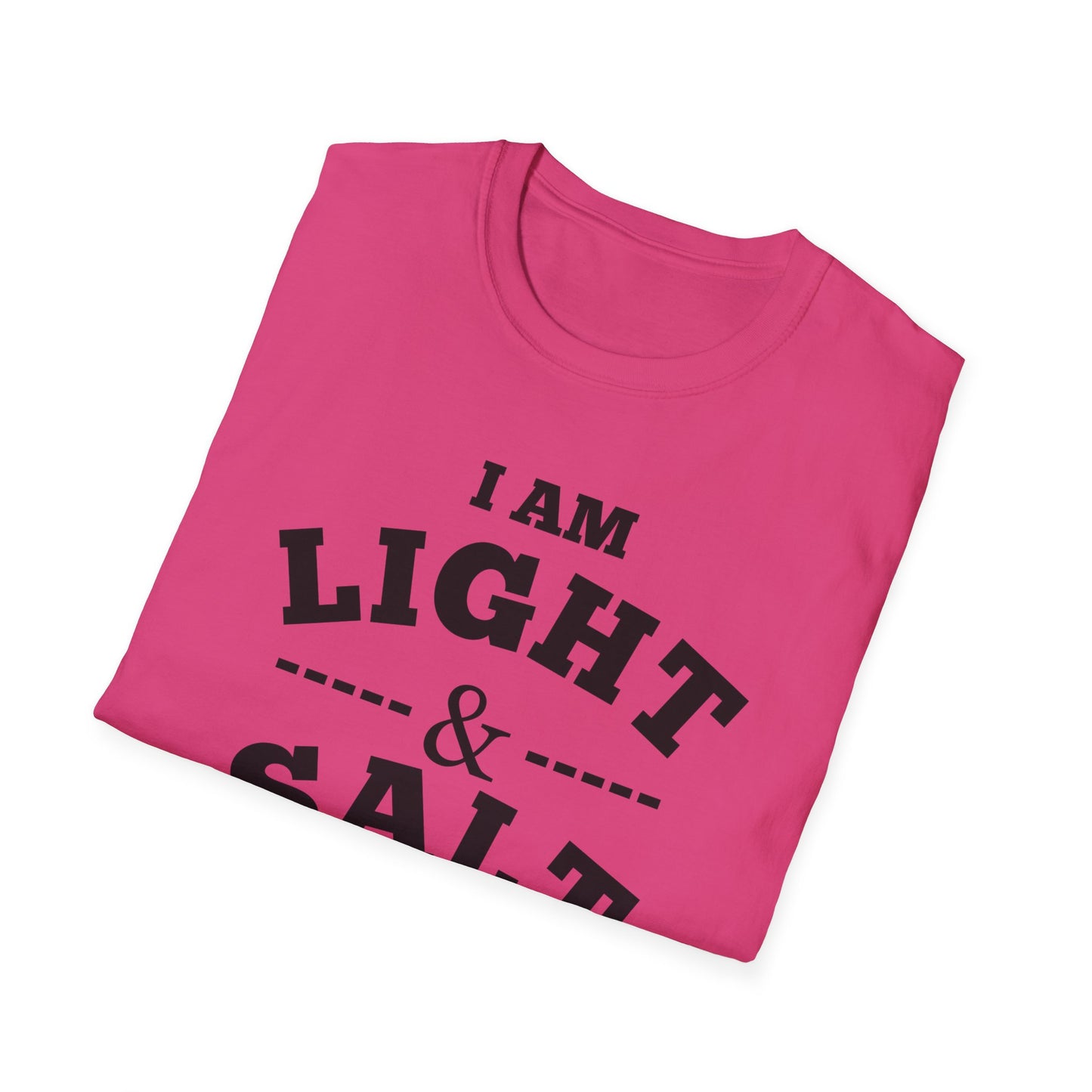 Inspirational Unisex Softstyle T-Shirt - 'I Am Light & Salt of the World'