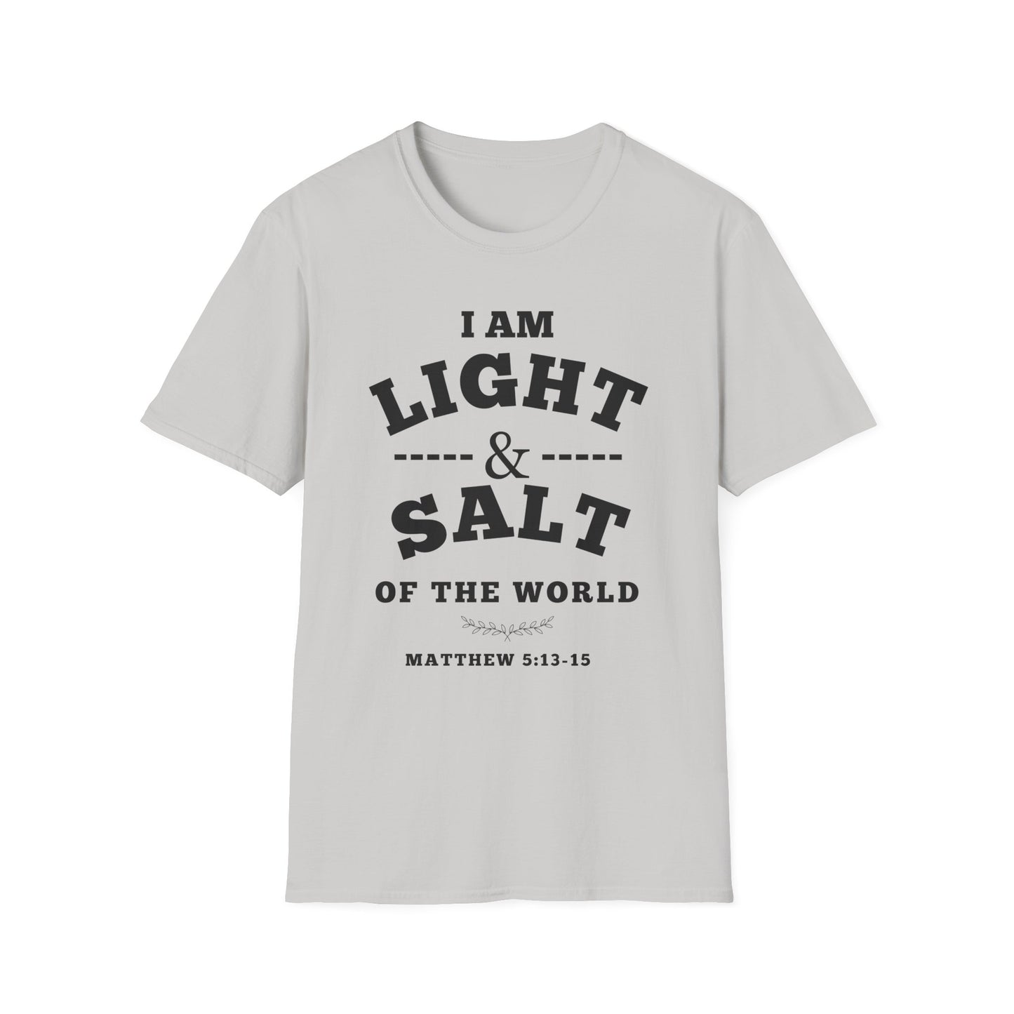 Inspirational Unisex Softstyle T-Shirt - 'I Am Light & Salt of the World'