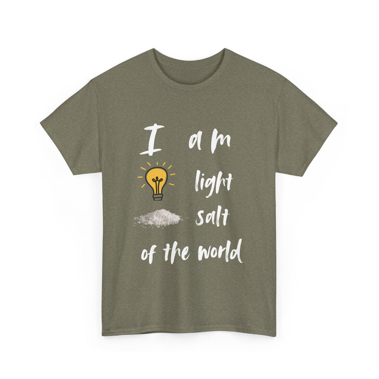 Inspirational Unisex Heavy Cotton Tee - I Am Light & Salt of the World