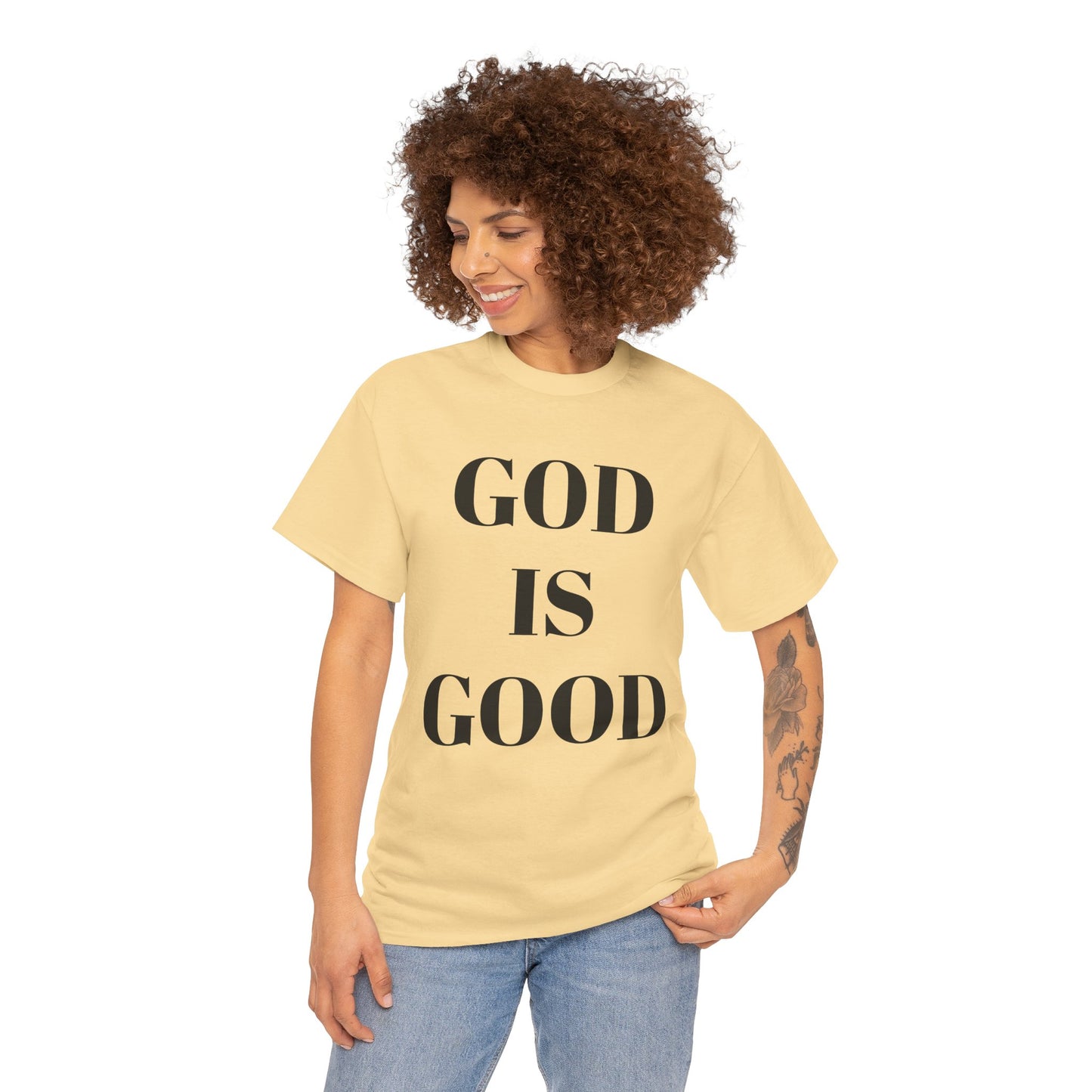 Inspirational "God is Good" - Unisex Heavy Cotton Tee