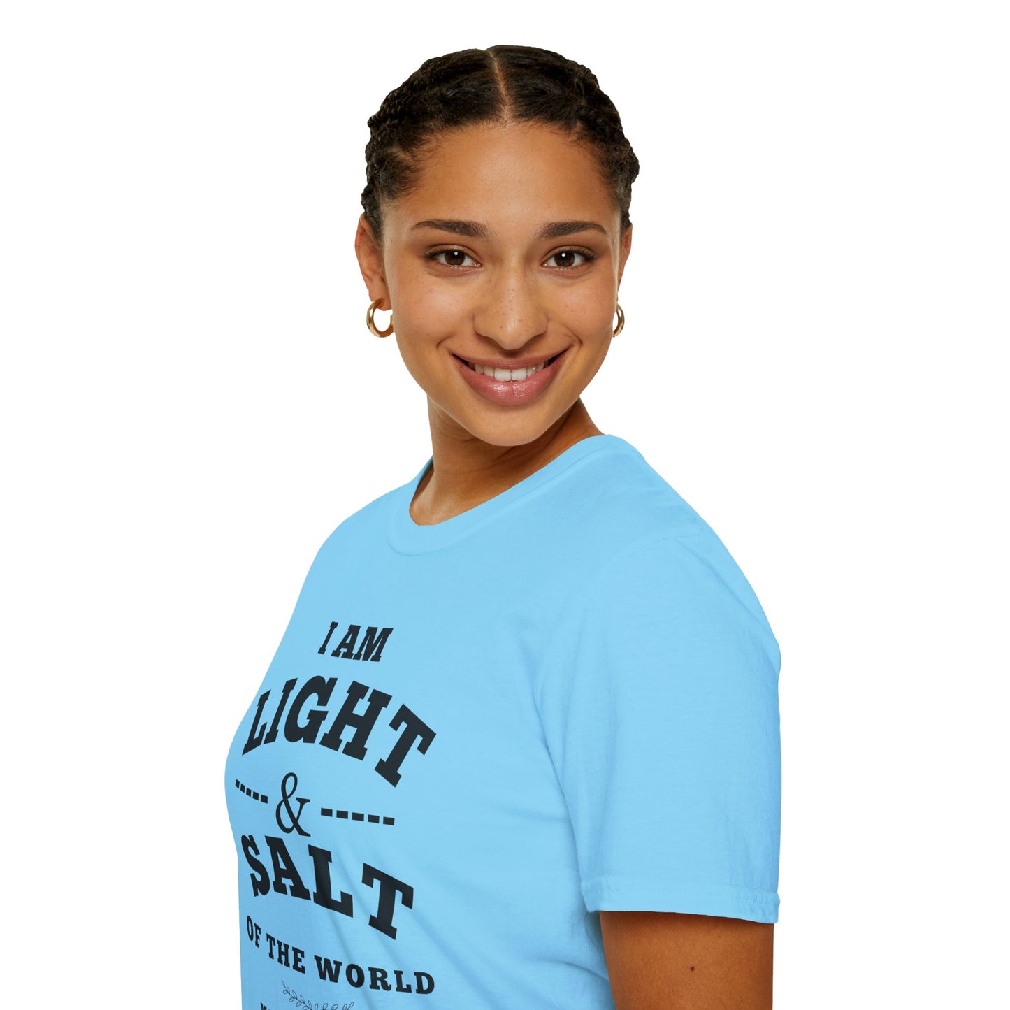 Inspirational Unisex Softstyle T-Shirt - 'I Am Light & Salt of the World'