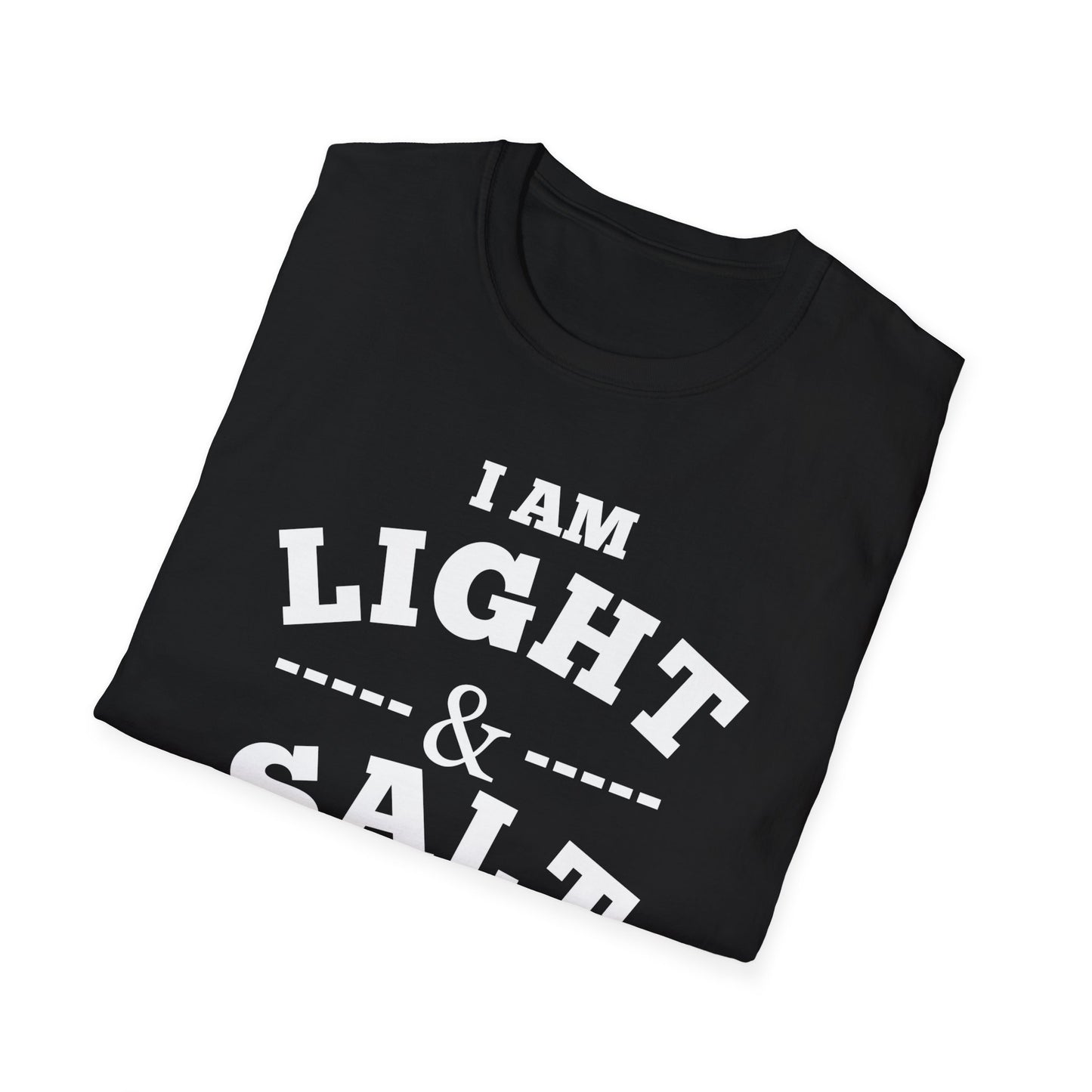 Inspirational Unisex Softstyle T-Shirt - 'I Am Light & Salt of the World'