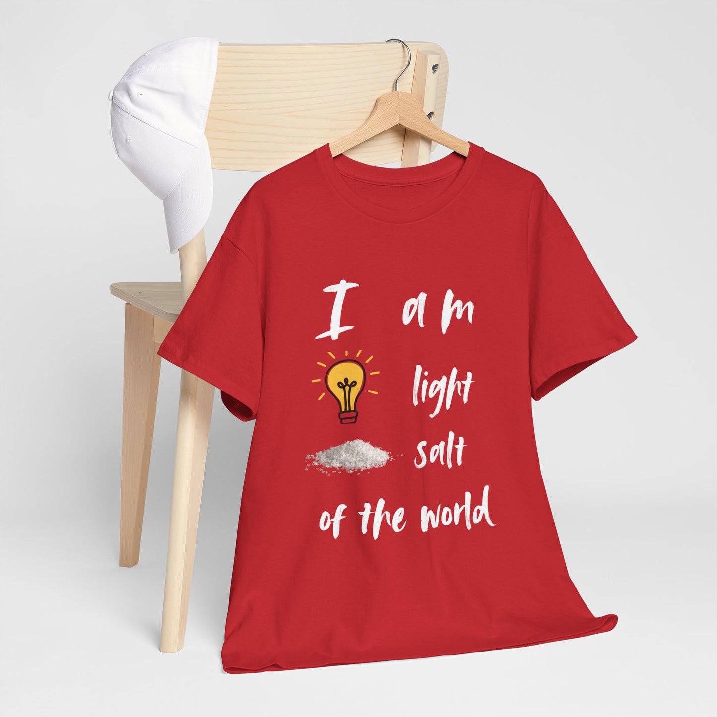 Inspirational Unisex Heavy Cotton Tee - I Am Light & Salt of the World