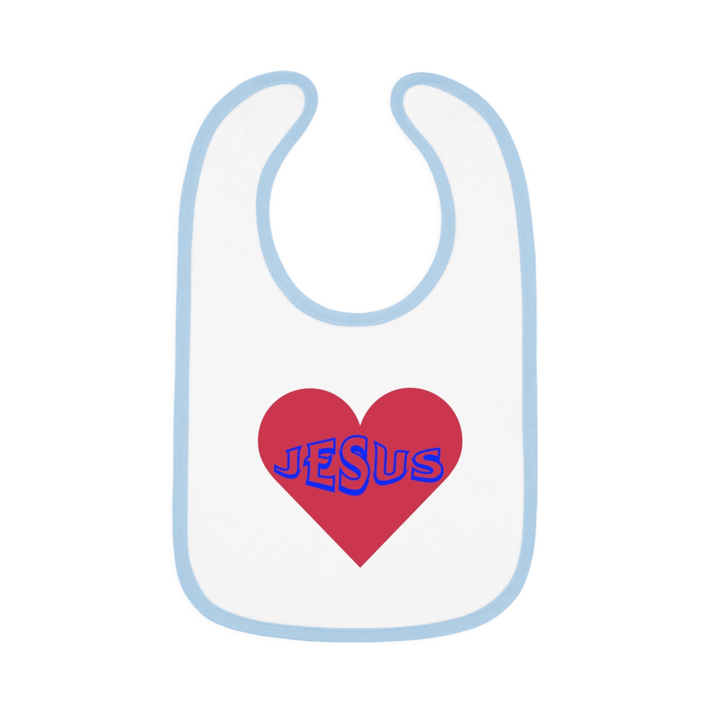 Heart and Jesus Baby Bib - for Daddy's and Mommy's baby