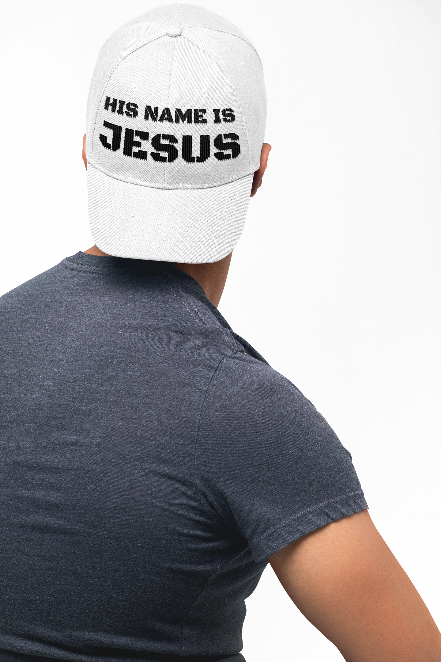 Stylish Baseball Cap, His Name is Jesus - Faith-Based Christian Apparel