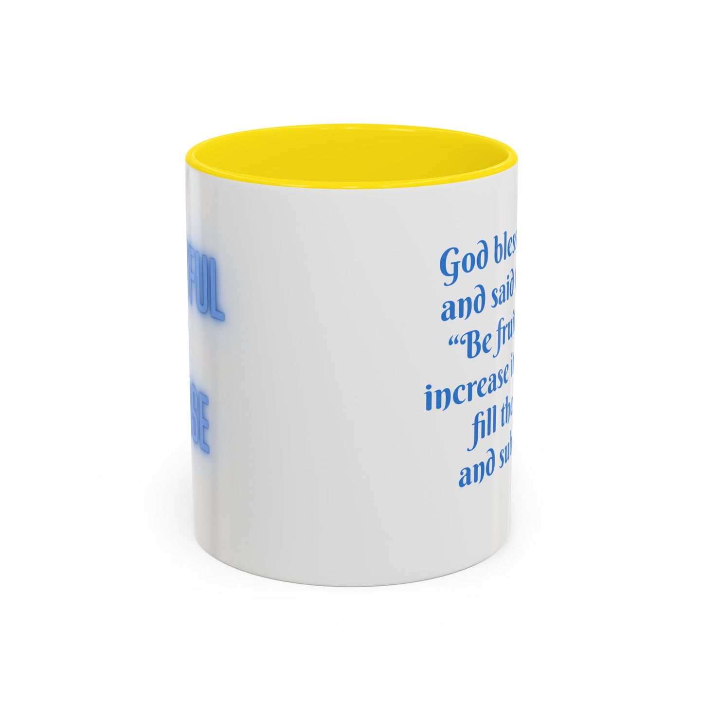 Inspirational Accent Coffee Mug – "Be Fruitful and Multiply" – 11oz