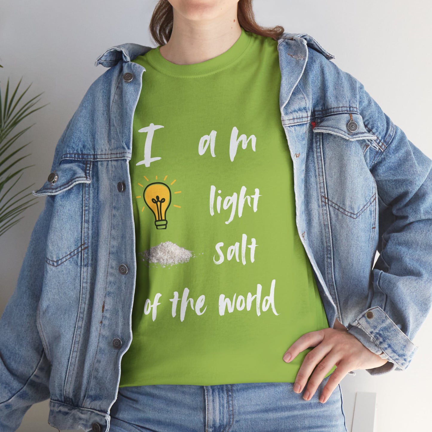 Inspirational Unisex Heavy Cotton Tee - I Am Light & Salt of the World