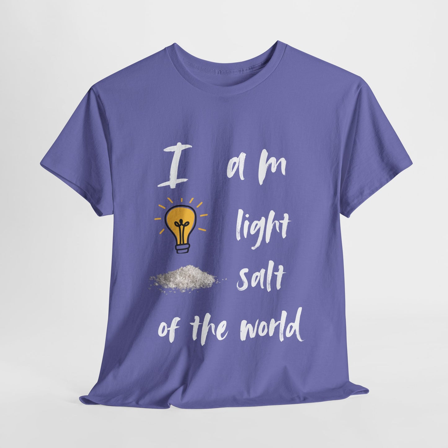 Inspirational Unisex Heavy Cotton Tee - I Am Light & Salt of the World