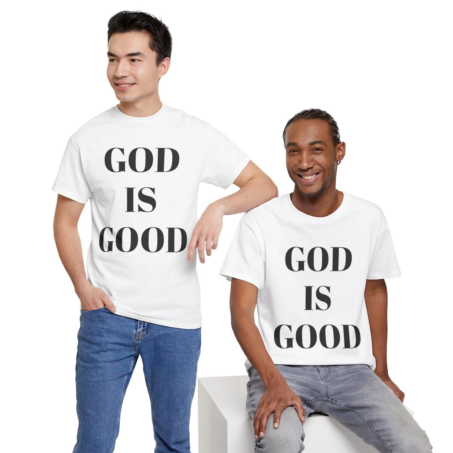 Inspirational "God is Good" - Unisex Heavy Cotton Tee