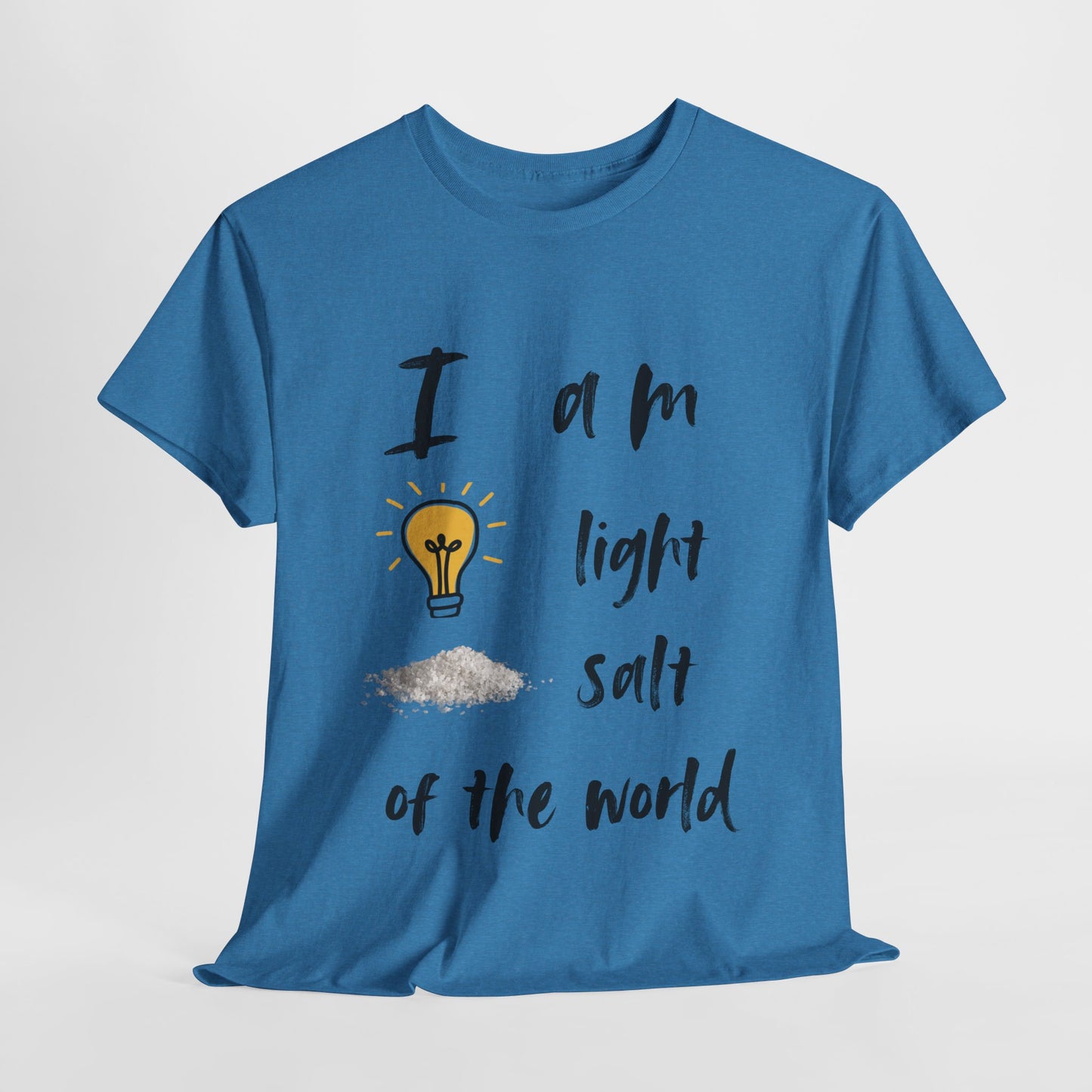 Inspirational Unisex Heavy Cotton Tee - "I Am Light, Salt of the World"