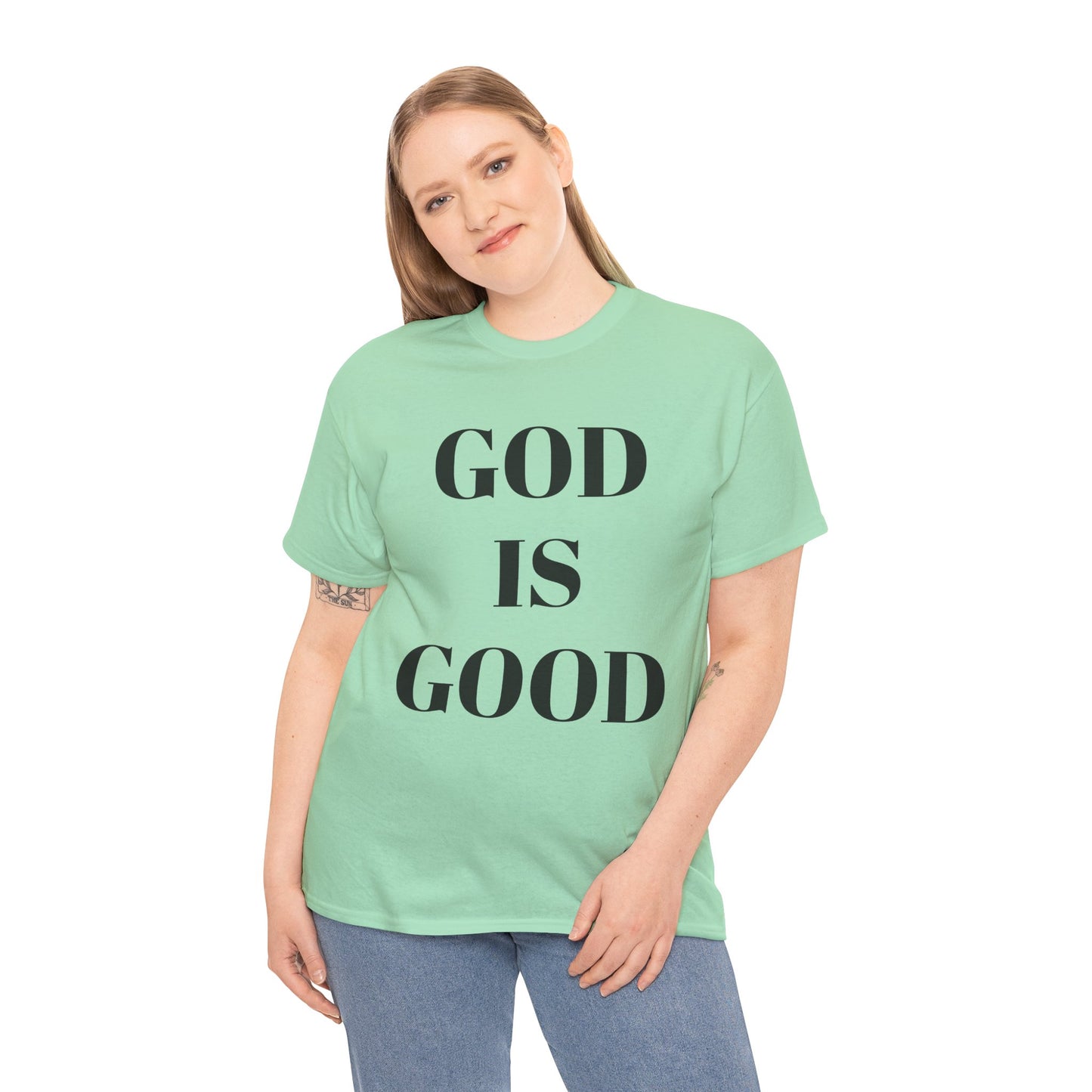 Inspirational "God is Good" - Unisex Heavy Cotton Tee