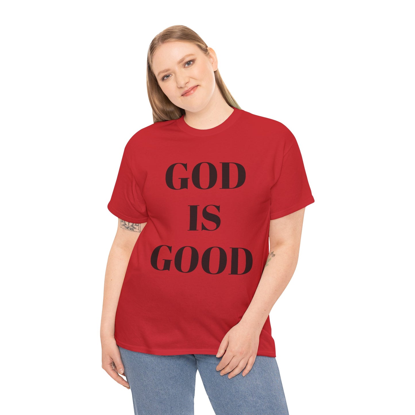 Inspirational "God is Good" - Unisex Heavy Cotton Tee