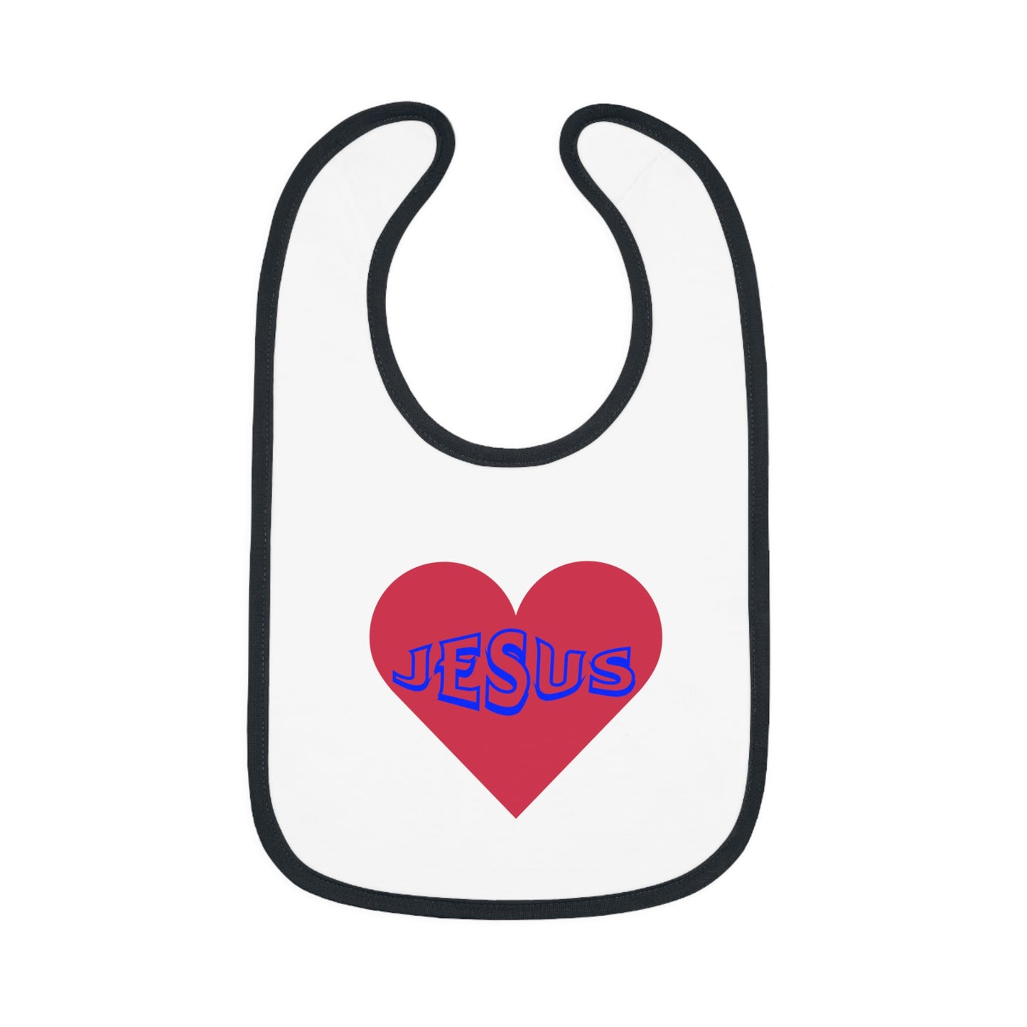 Heart and Jesus Baby Bib - for Daddy's and Mommy's baby