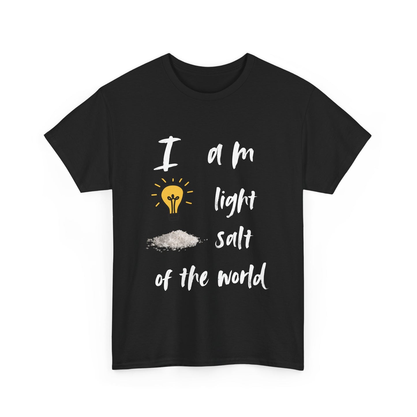 Inspirational Unisex Heavy Cotton Tee - I Am Light & Salt of the World