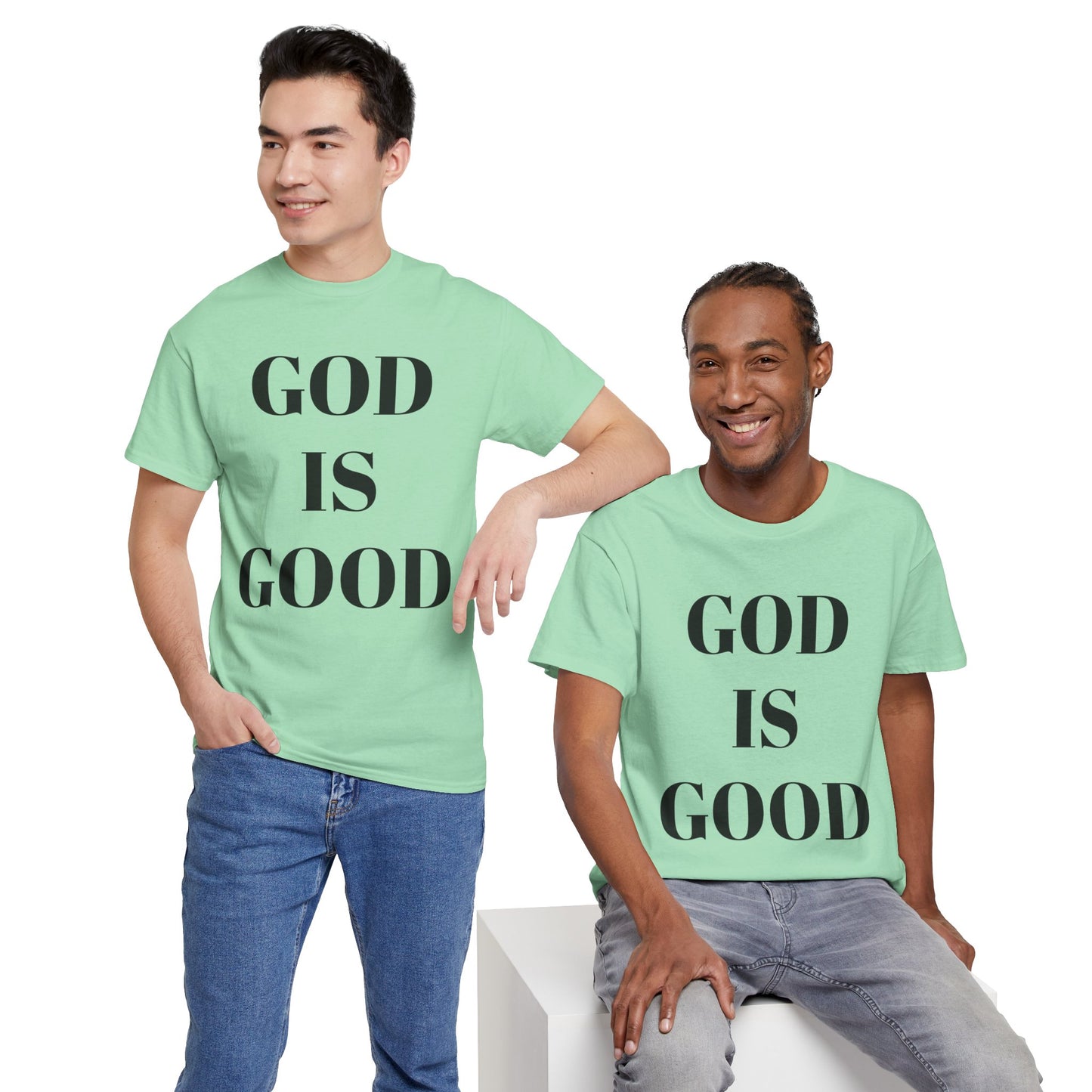 Inspirational "God is Good" - Unisex Heavy Cotton Tee