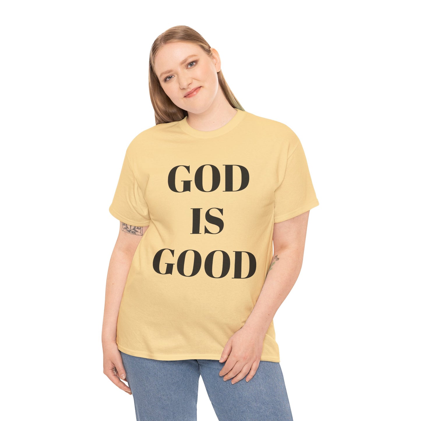 Inspirational "God is Good" - Unisex Heavy Cotton Tee