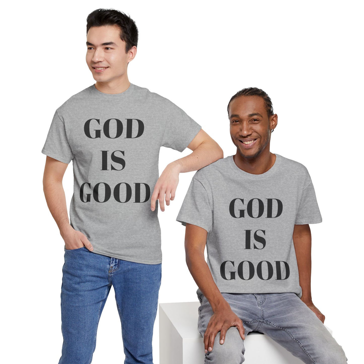 Inspirational "God is Good" - Unisex Heavy Cotton Tee