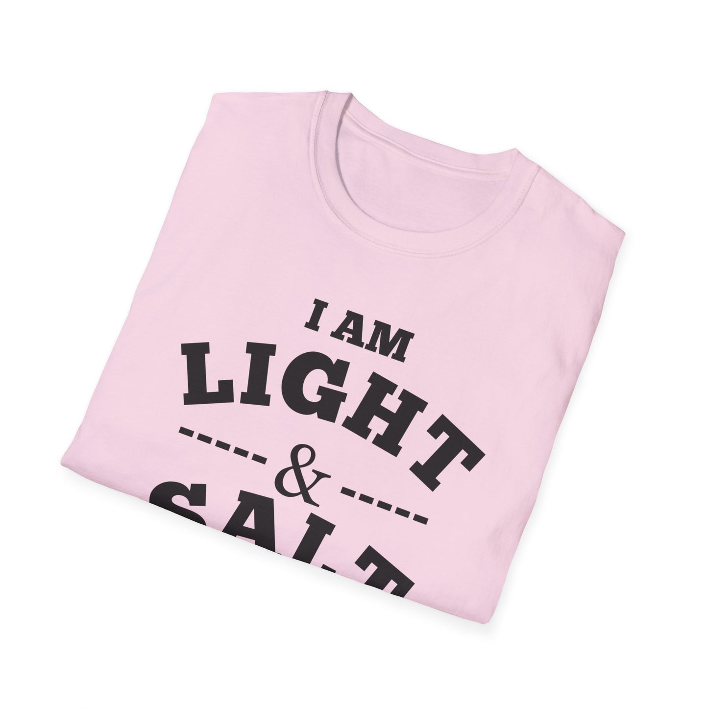 Inspirational Unisex Softstyle T-Shirt - 'I Am Light & Salt of the World'